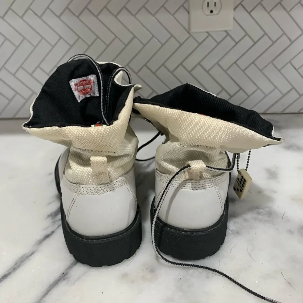 Timberland leather white boots rollout top sz 5. Beautiful condition - Picture 8 of 9